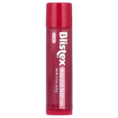 Medicated Lip Protectant/Sunscreen, SPF 15, Berry, 0.15 oz (4.25 g)