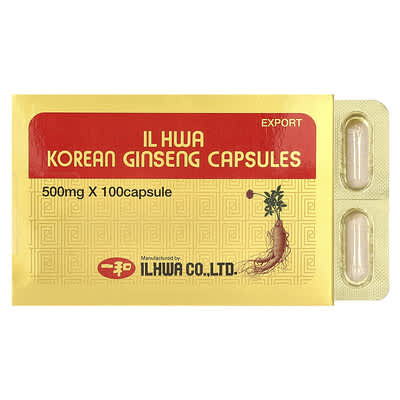 Ilhwa корейский женьшень, 500 mg, 100 капсул