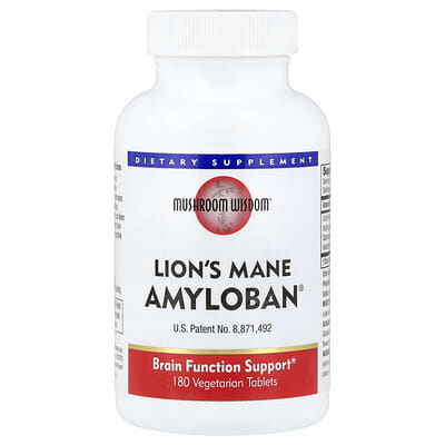 Mushroom Wisdom Lion's Mane Amyloban®, 180 вегетарианских таблеток