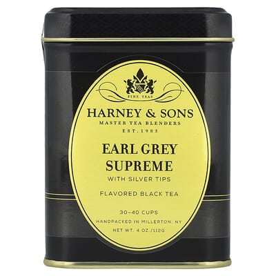 Black Tea, Earl Grey Supreme with Silver Tips, 4 oz (112 g)
