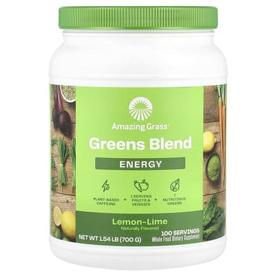 Greens Blend, Energy, Lemon-Lime, 1.54 lb (700 g)