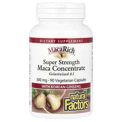 Maca Rich®, Maca Concentrate With Korean Ginseng, Super Strength, 90 Vegetarian Capsules