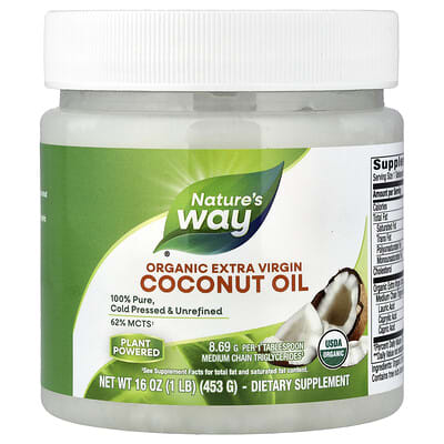 Organic Extra Virgin Coconut Oil, 16 oz (453 g)