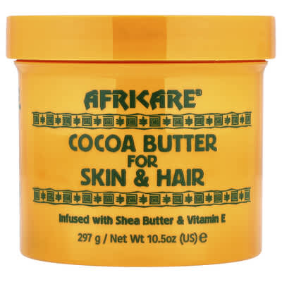 Africare® Масло какао для кожи и волос, 10.5 oz (297 g)