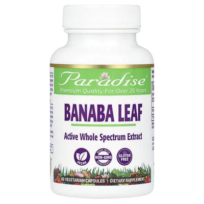 Banaba Leaf, 60 Vegetarian Capsules (250 mg per Capsule)