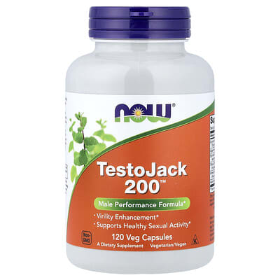 TestoJack 200™, 120 вегетарианских капсул