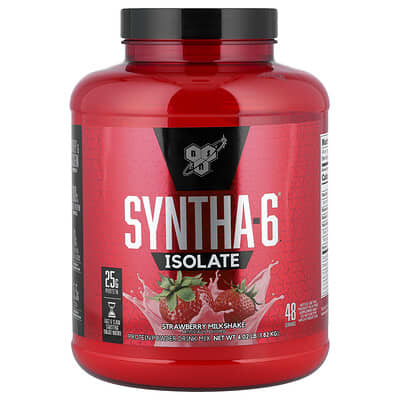 Syntha-6® Isolate, протеиновый напиток, клубничный коктейль, 4.02 lbs (1.82 kg)