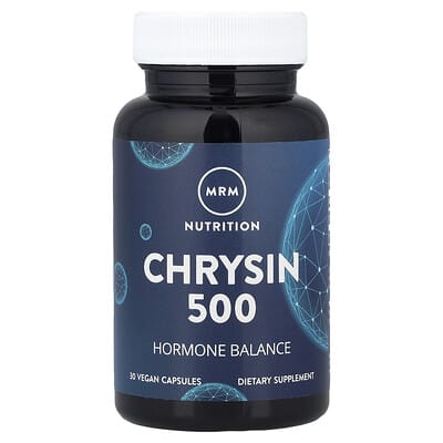 Chrysin 500, 30 Vegan Capsules (500 mg per Capsule)