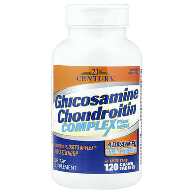 Glucosamine Chondroitin Complex Plus MSM, усиленная формула, 120 покрытых таблеток