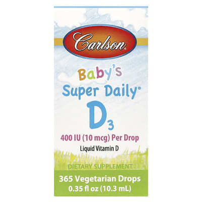 Baby's Super Daily® D3, 10 mcg (400 IU), 0.35 fl oz (10.3 ml)