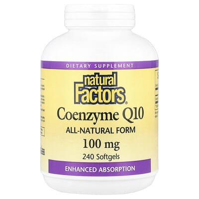 Коэнзим Q10, 100 mg, 240 желатиновых капсул