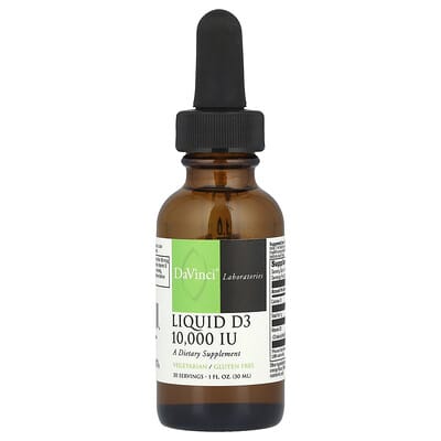 Жидкий D3, 10,000 IU, 1 fl oz (30 ml)