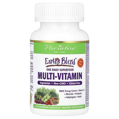 Earth's Blend, Multi-Vitamin with Iron, 30 Vegetarian Capsules