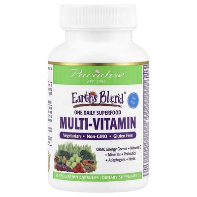 Earth's Blend, One Daily Superfood Multi-Vitamin, No Iron, 30 Vegetarian Capsules