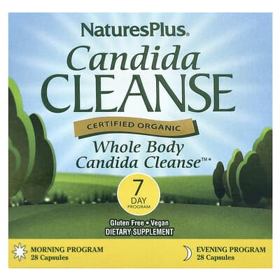 Candida Cleanse, программа на 7 дней, 2 флакона по 28 капсул