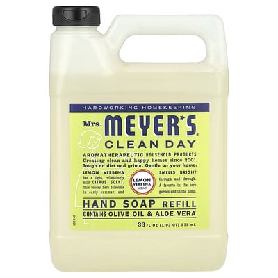Средство для мытья рук, лимонный вербена, 33 fl oz (975 ml)
