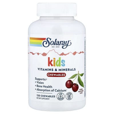 Kids, Vitamins & Minerals Chewable, Natural Black Cherry, 120 Chewables