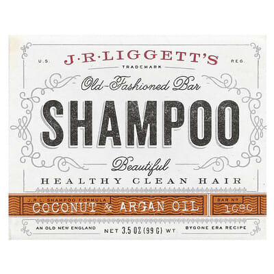 Old Fashioned Shampoo Bar, Coconut & Argan Oil, 3.5 oz (99 g)