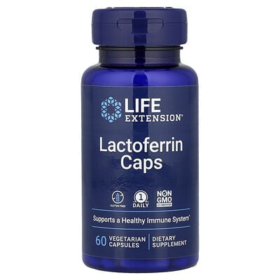 Lactoferrin Caps, 60 Vegetarian Capsules (300 mg per Capsule)