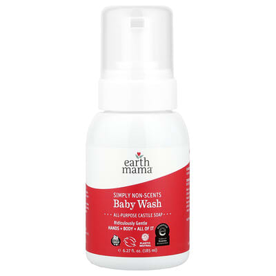 Earth Mama Средство для умывания Baby Wash, без запаха, 185 ml