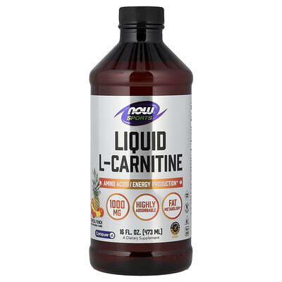Sports, L-Carnitine Liquid, Tropical Punch, 16 fl oz (473 ml)