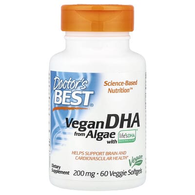 Vegan DHA from Algae with Life's DHA™ , 200 mg, 60 Veggie Softgels
