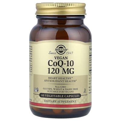 Веганский CoQ-10, 120 mg, 60 вегетарианских капсул