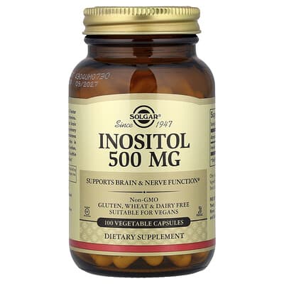Inositol, 500 mg, 100 Vegetable Capsules