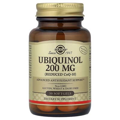 Ubiquinol (Reduced CoQ10), 200 mg, 30 Softgels