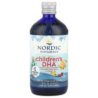 Children's DHA™, Ages 1+, Great Strawberry, 530 mg, 16 fl oz (473 ml)