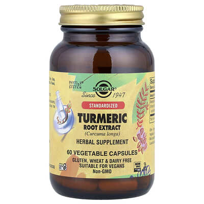 Turmeric Root Extract, 60 Vegetable Capsules (400 mg per Capsule)
