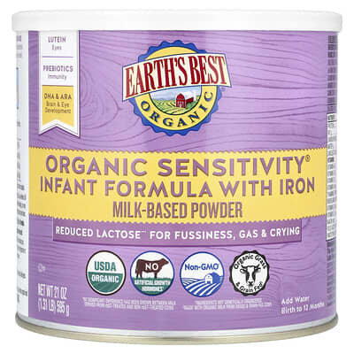 Organic Sensitivity Infant Formula with Iron, 21 oz (595 g)