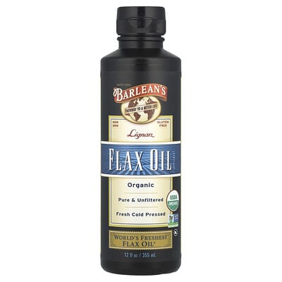 Organic Lignan Flax Oil, 12 fl oz (355 ml)