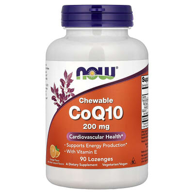 Chewable CoQ10 With Vitamin E, Orange, 90 Lozenges