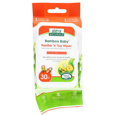 Bamboo Baby® Pacifier 'n' Toy Wipes, 30 Wipes