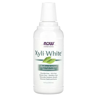 Ополаскиватель для рта Solutions, XyliWhite, без фтора, Refreshmint, 16 fl oz (473 ml)