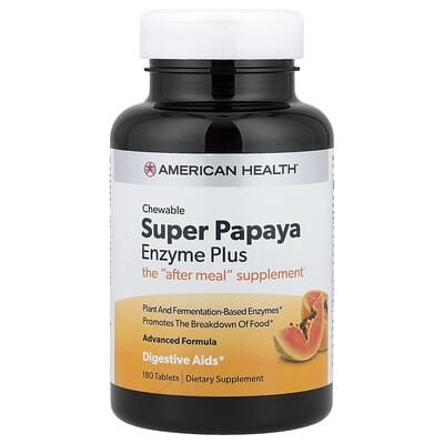Super Papaya Enzyme Plus, Chewable, 180 Tablets