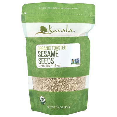 Organic Toasted Sesame Seeds, Unhulled, 16 oz (454 g)