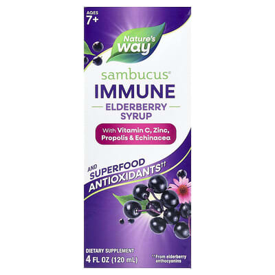Sambucus®, Immune Elderberry Syrup, Ages 7+, 4 fl oz (120 ml)