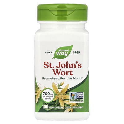 St. John's Wort, 100 Vegan Capsules (350 mg per Capsule)