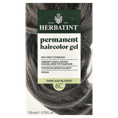 Permanent Haircolor Gel, 6C Dark Ash Blonde, 5.75 fl oz (170 ml)