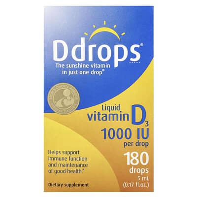Жидкий витамин D3, 1000 IU, 5 ml
