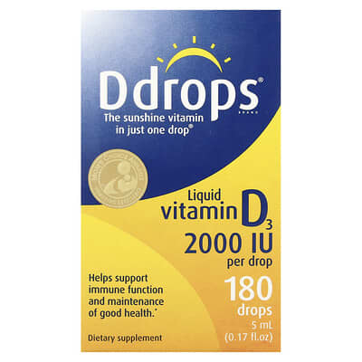 Liquid Vitamin D3, 2,000 IU, 0.17 fl oz (5 ml)