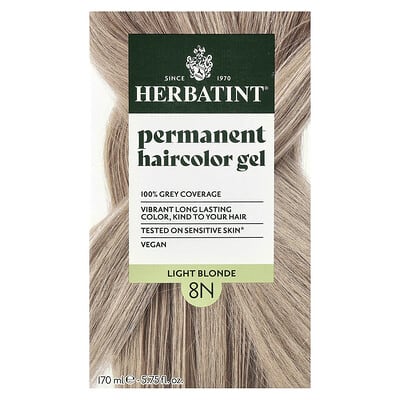 Permanent Haircolor Gel, 8N Light Blonde, 5.75 fl oz (170 ml)