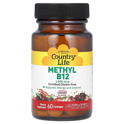 Метил B12, Вишня, 1,000 mcg, 60 Lozenges