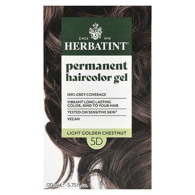 Permanent Haircolor Gel, 5D Light Golden Chestnut, 5.75 fl oz (170 ml)