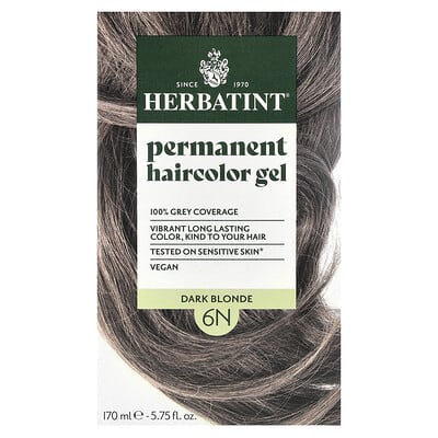 Permanent Haircolor Gel, 6N Dark Blonde, 5.75 fl oz (170 ml)