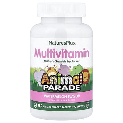Animal Parade®, Children's Chewable Multivitamin, Watermelon, 180 Animal-Shaped Tablets