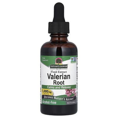 Valerian Root Fluid Extract, Alcohol-Free, 1,000 mg, 2 fl oz (60 ml)