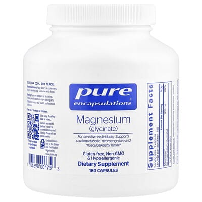 Magnesium (Glycinate), 180 Capsules (120 mg per Capsule)